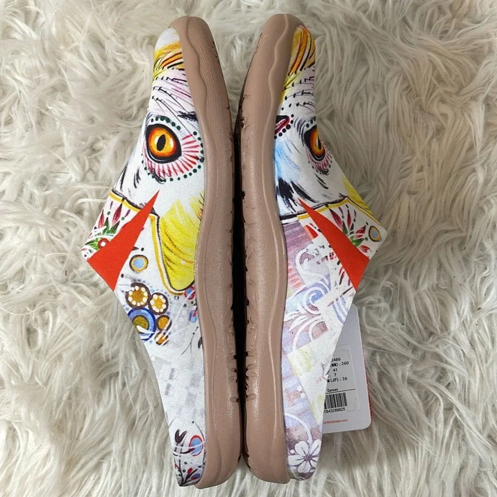 UIN CHEER UP SLIPPER Cat Print Colorful Lightweight Slip On Size 9.5 NEW - Picture 9 of 16